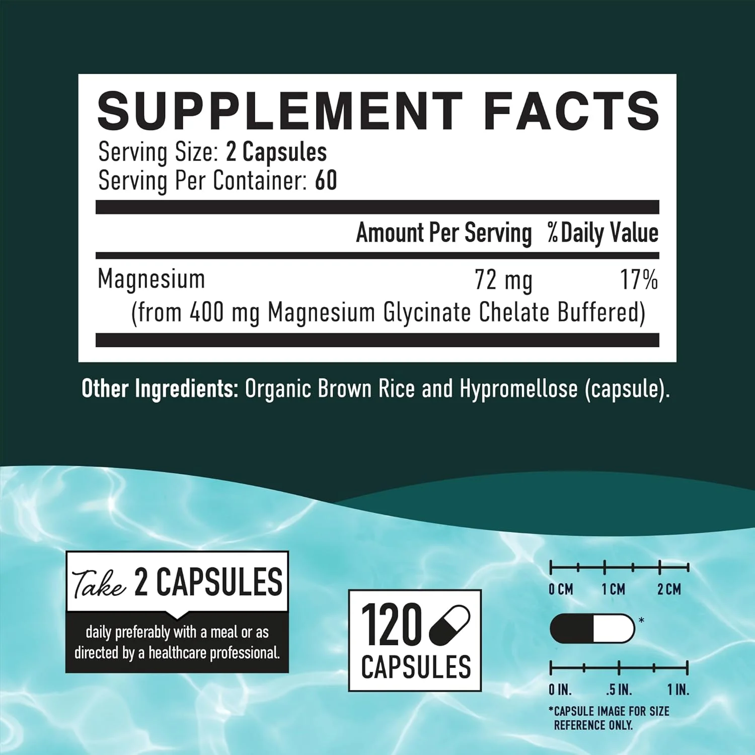 اس ام نوتریشن منیزیم بیس گلیسینات 100% کلات TRAACS® 400 میلی گرم (120 کپسول) حداکثر جذب و فراهمی زیستی، کلاته و بافر شده - خواب، انرژی، اضطراب، گرفتگی عضلات پا، سردرد