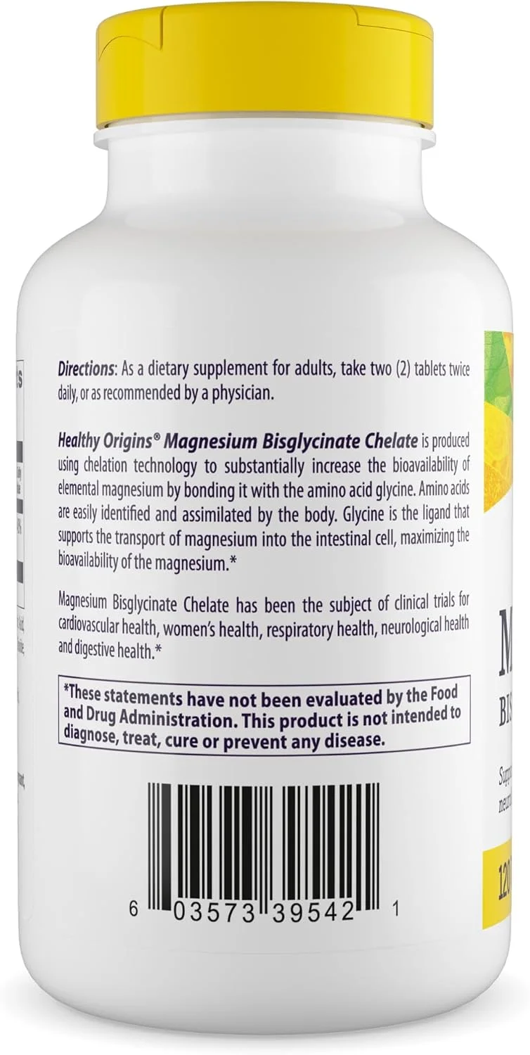 منیزیم بیس گلیسینات کلات (TRAACS) Healthy Origins - منیزیم گلیسینات کلاته 200 میلی گرم برای سلامت مغز و قلب - مکمل منیزیم Albion - مکمل های بدون بافر - 120 قرص منیزیم بیس گلیسینات کلات (TRAACS) Healthy Origins - منیزیم گلیسینات کلاته 200 میلی گرم برای سلامت مغز و قلب - مکمل منیزیم Albion - مکمل های بدون بافر - 120 قرص