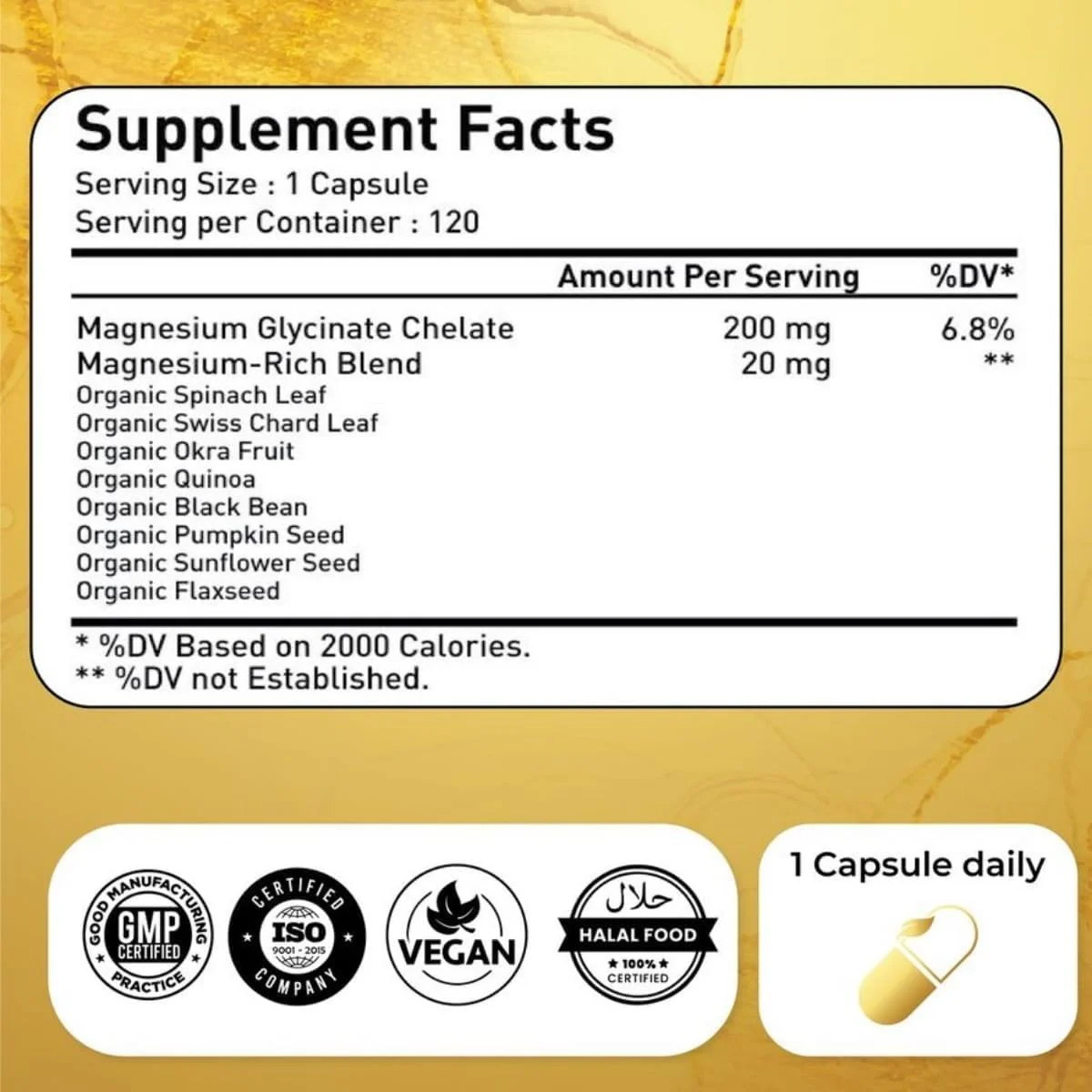 ناترولینا منیزیم گلیسینات کلات 200 میلی گرم 120 کپسول، پشتیبانی از قلب و استخوان ها، تقویت سلامت عضلات و اعصاب | فاقد گلوتن، مکمل غیر تراریخته منیزیم برای اضطراب، گرفتگی عضلات و رفع استرس