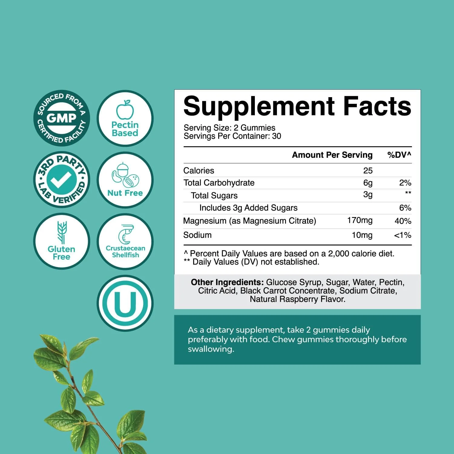 پاستیل سیترات منیزیم جویدنی قوی نیچرز کرافت - پاستیل های منیزیم آرام بخش برای زنان و مردان برای حمایت از خواب، رفع گرفتگی عضلات پا و سلامت عضلات - ویتامین پاستیلی خوشمزه غیر GMO و گیاهی