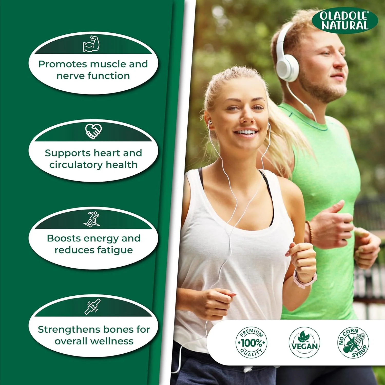 اولادول نچرال سیترات منیزیم 420 میلی گرم - 120 قرص | بهبود خواب و آرامش، شل شدن عضلات، پشتیبانی از سلامت قلب و استخوان، سلامت سیستم ایمنی | غیر GMO، بدون گلوتن اولادول نچرال سیترات منیزیم 420 میلی گرم - 120 قرص | بهبود خواب و آرامش، شل شدن عضلات، پشتیبانی از سلامت قلب و استخوان، سلامت سیستم ایمنی | غیر GMO، بدون گلوتن