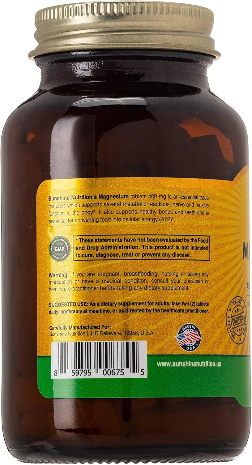 سان شاین نوتریشن 400 میلی گرم منیزیم سیترات 100 قرص | تقویت سلامت استخوان و دندان سان شاین نوتریشن 400 میلی گرم منیزیم سیترات 100 قرص | تقویت سلامت استخوان و دندان