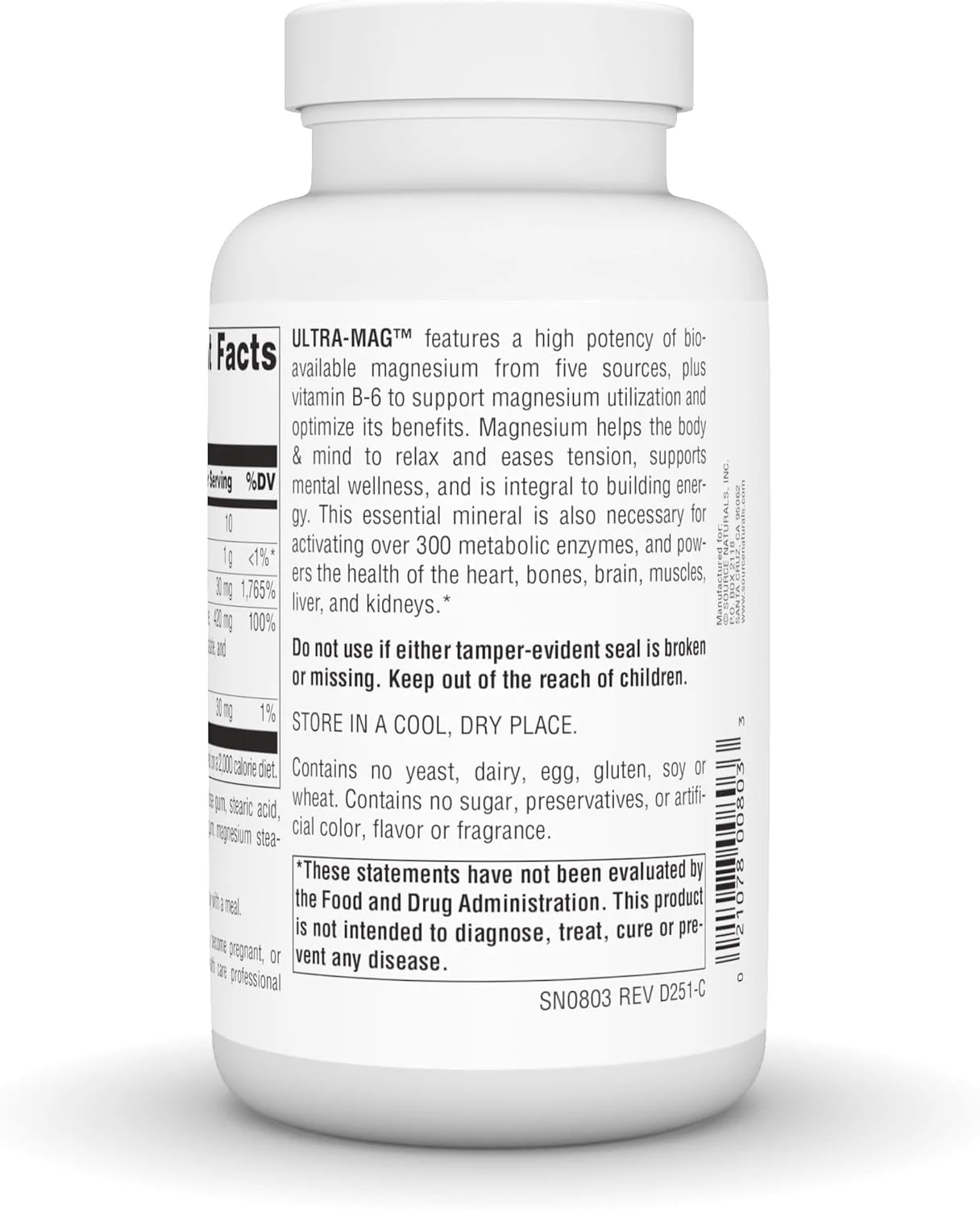 سورس نچرالز اولترا-مگ کمپلکس منیزیم با بازدهی بالا - حفظ عملکرد عضلات و اعصاب - 120 قرص سورس نچرالز اولترا-مگ کمپلکس منیزیم با بازدهی بالا - حفظ عملکرد عضلات و اعصاب - 120 قرص