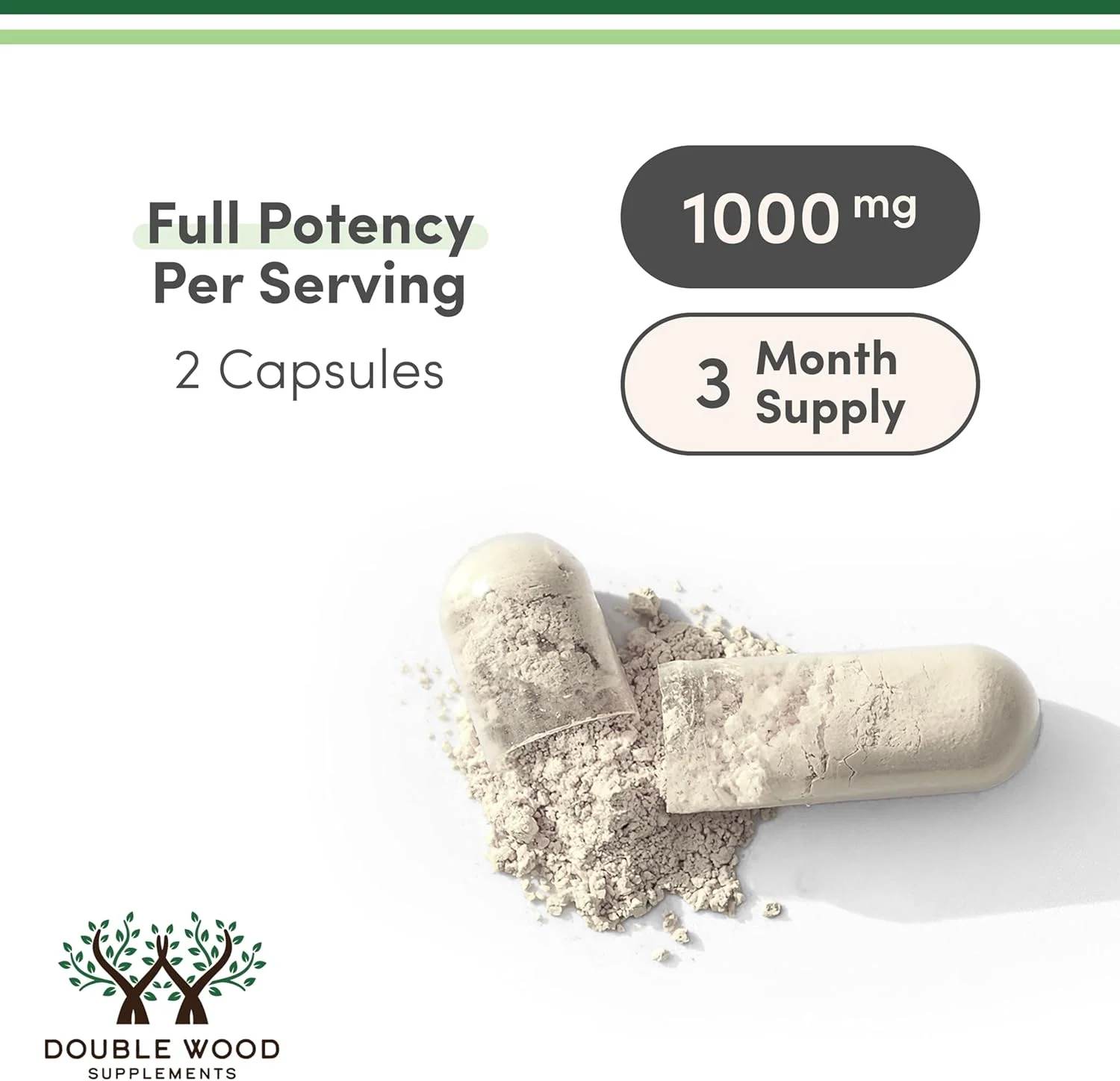 مکمل کلرید منیزیم Double Wood Supplements - 180 کپسول، 1000 میلی گرم در هر وعده، برای خواب، یبوست، هضم، سلامت استخوان و آرامش - ساخت و آزمایش شده در ایالات متحده آمریکا