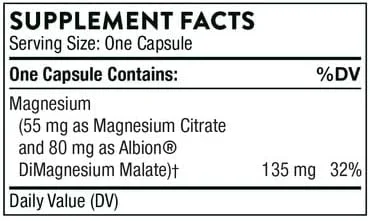 THORNE Magnesium CitraMate - مکمل منیزیم با سیترات-مالات - پشتیبانی از قلب، عضلات اسکلتی، عملکرد قلب، ریه و تراکم استخوان - بدون گلوتن، بدون لبنیات، بدون سویا - 90 کپسول THORNE Magnesium CitraMate - مکمل منیزیم با سیترات-مالات - پشتیبانی از قلب، عضلات اسکلتی، عملکرد قلب، ریه و تراکم استخوان - بدون گلوتن، بدون لبنیات، بدون سویا - 90 کپسول