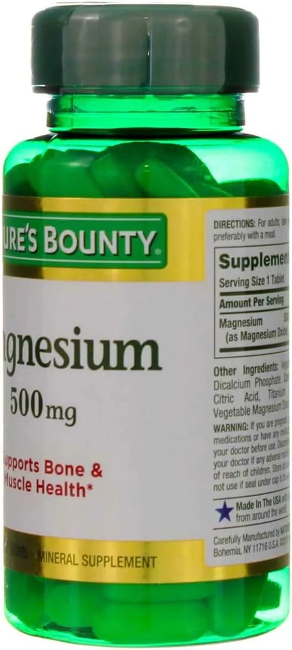 اکسید منیزیم 500 میلی گرم Nature's Bounty اکسید منیزیم 500 میلی گرم Nature's Bounty