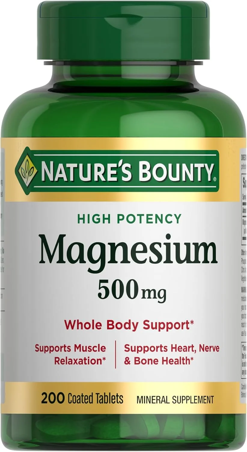 Nature's Bounty منیزیم - 500 میلی گرم، 200 قرص