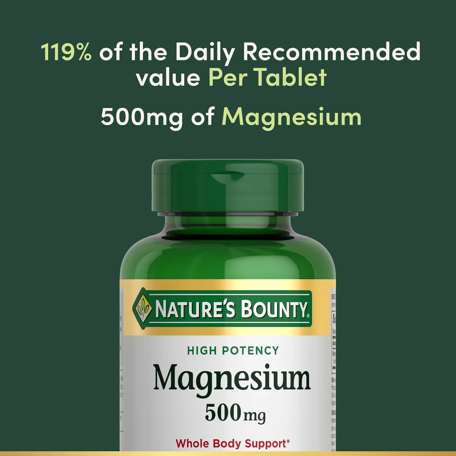 Nature's Bounty منیزیم - 500 میلی گرم، 200 قرص Nature's Bounty منیزیم - 500 میلی گرم، 200 قرص