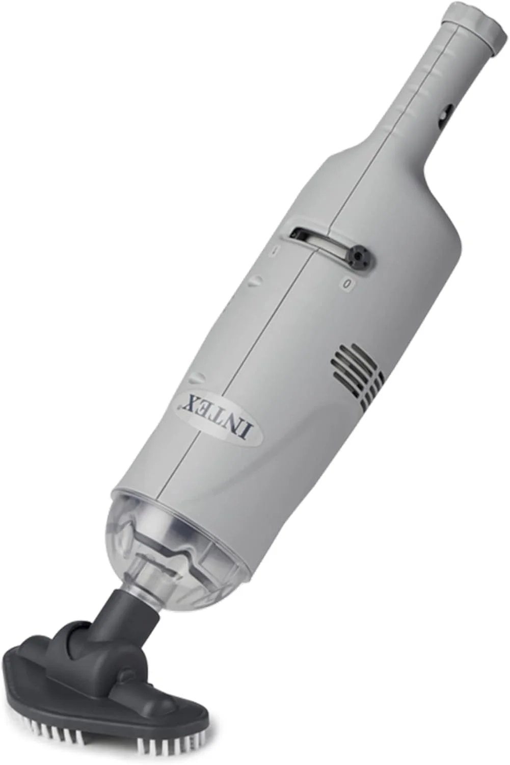 جاروبرقی شارژی دستی اینتکس با دسته تلسکوپی آلومینیومی و دو سر برس قابل تعویض، خاکستری/مشکی 28620E