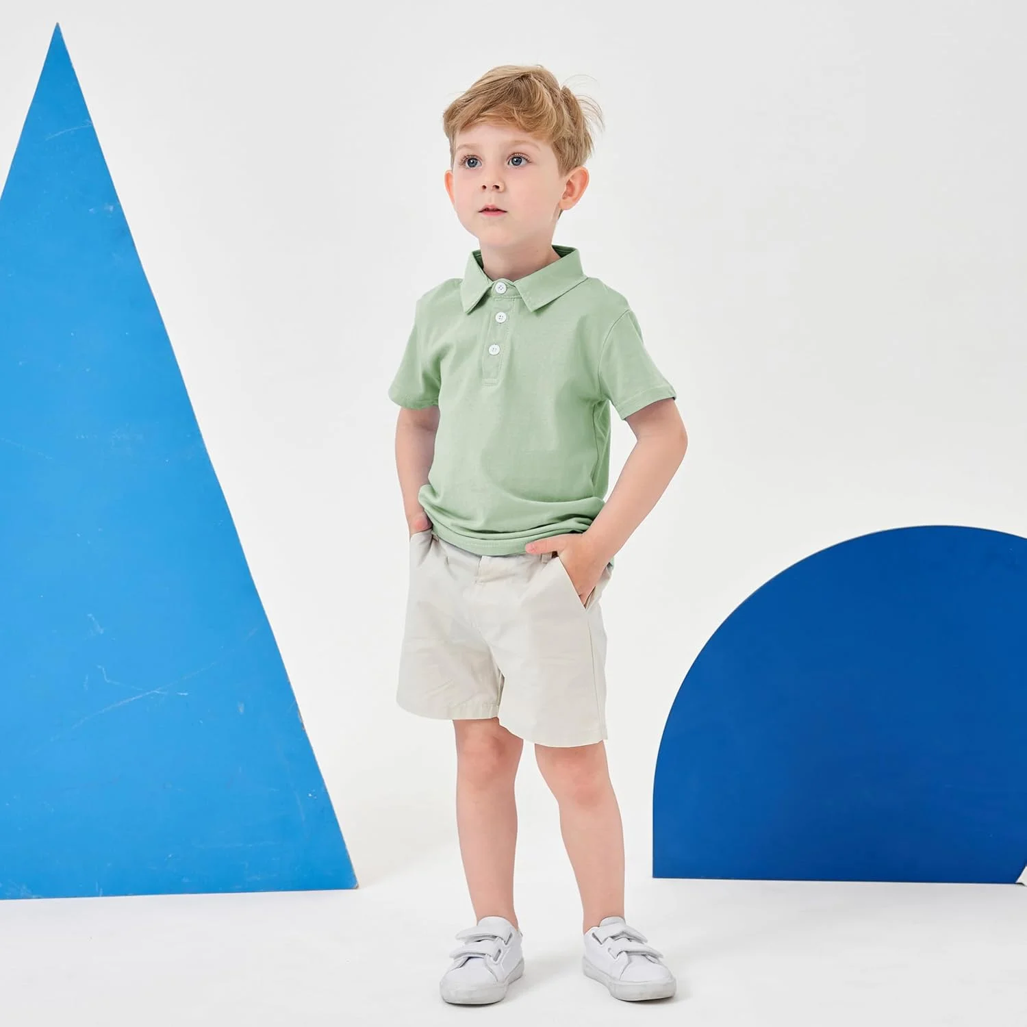 لباس تابستانی پسرانه Volunboy، تیشرت پولو آستین کوتاه و شلوارک، لباس ورزشی غیر رسمی، مناسب سنین 1 تا 6 سال