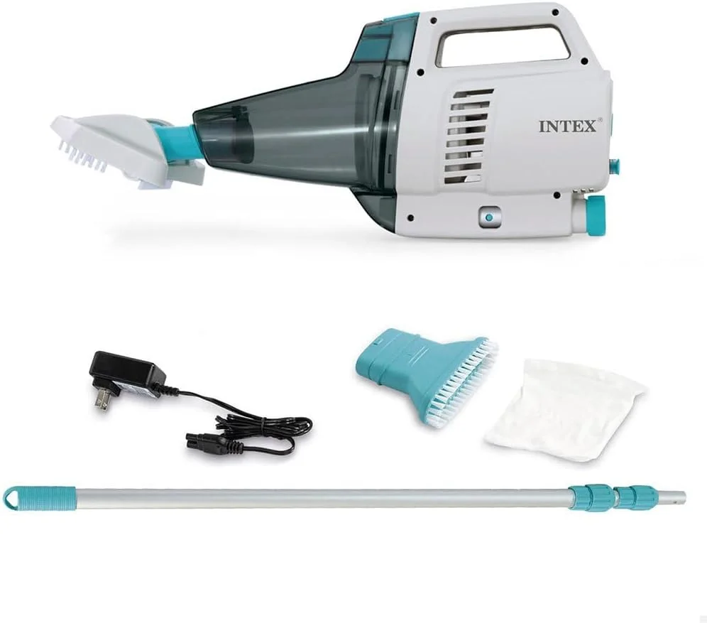 جاروبرقی استخری شارژی اینتکس 220 ولت، سفید/آبی