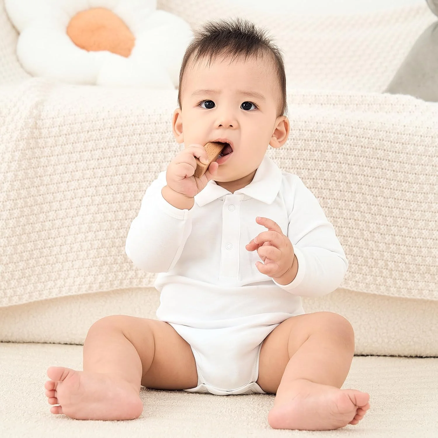 ست سه تکه لباس سرهمی نوزاد پسرانه Pureborn با طرح صلیب نقرهای-سفید (بسته 3 عددی) ست سه تکه لباس سرهمی نوزاد پسرانه Pureborn با طرح صلیب نقرهای-سفید (بسته 3 عددی)