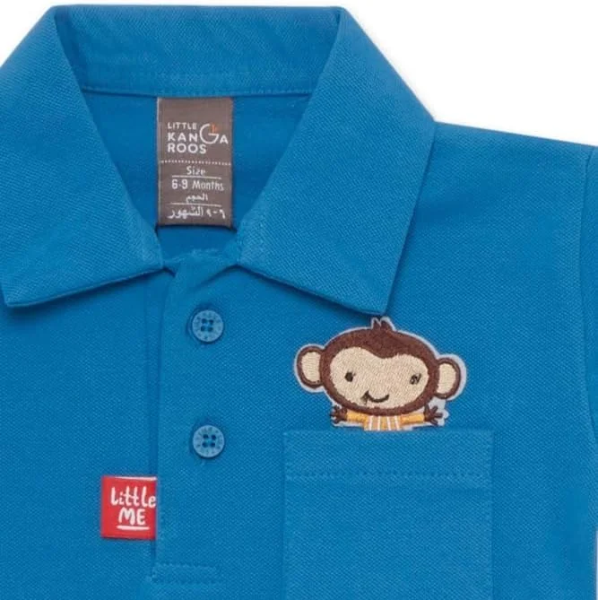 تی شرت پولو آستین کوتاه پسرانه Little Kangaroos