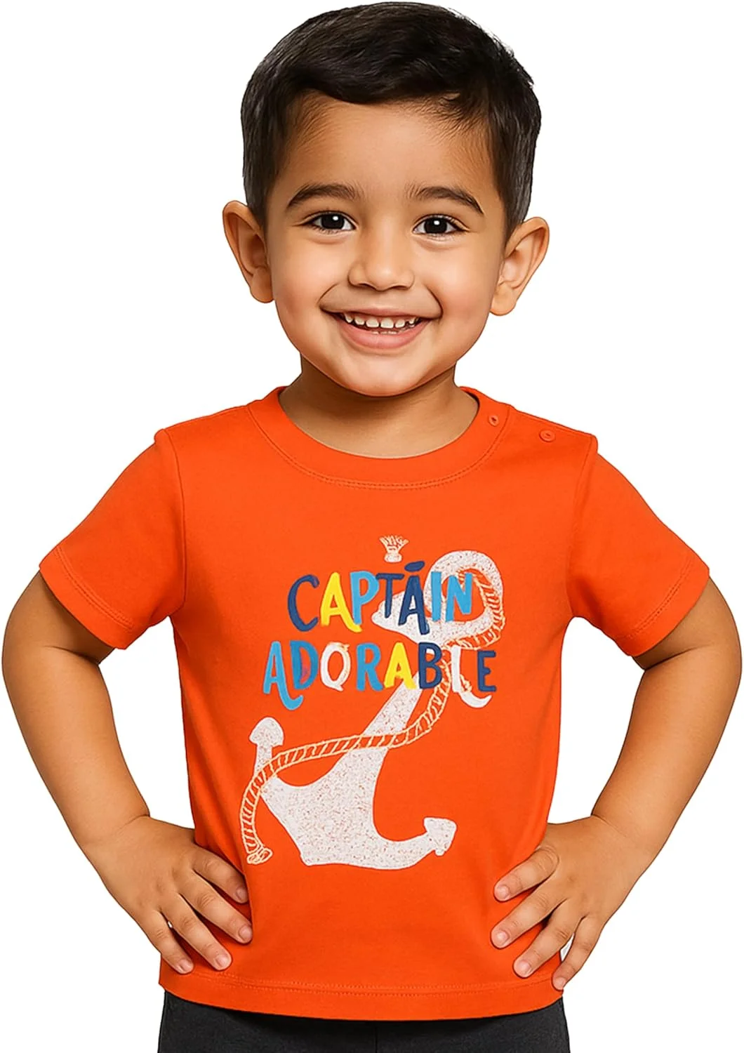 تی‌شرت‌های نخی 100% LUAY برای پسران و دختران، آستین کوتاه با طرح‌های شاد و رنگارنگ برای کودکان و نوپایان، برش معمولی