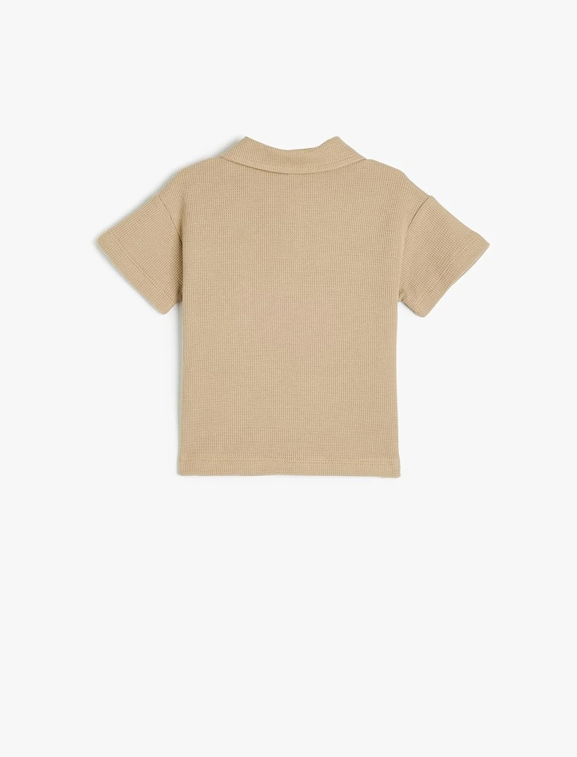 تی شرت آستین کوتاه یقه پولو نخی پسرانه کوتون، قهوه ای (542)، 12-18 ماه