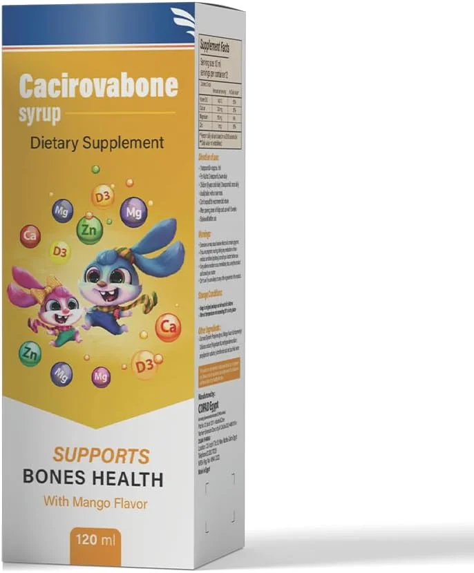 مکمل غذایی کاسیرووابون - برای کودکان 9+ سال و بزرگسالان - کلسیم، روی، ویتامین D3 و منیزیم - 120 میلی لیتر