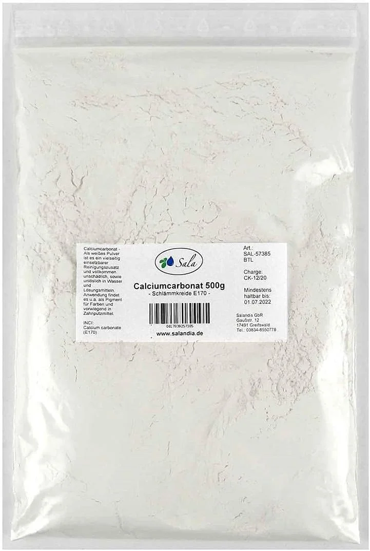 کیسه 500 گرمی پودر کربنات کلسیم سالا E 170 CaCO3