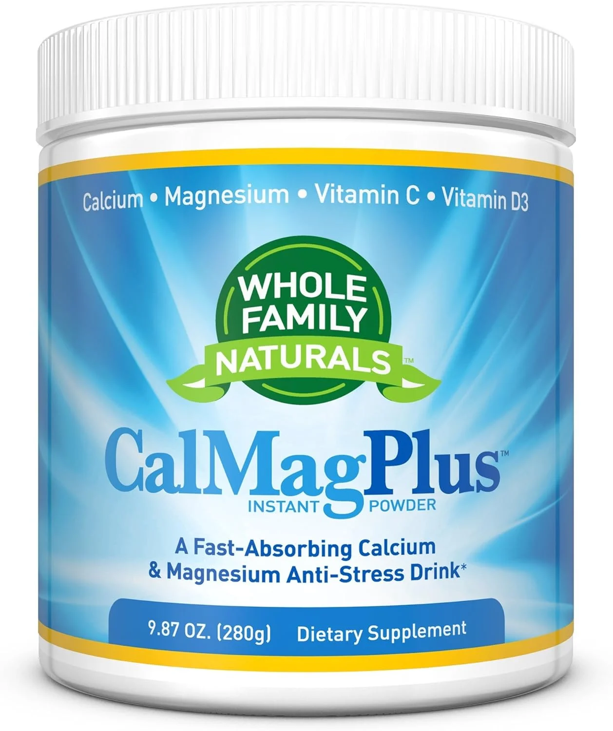 مکمل پودری کلسیم منیزیم Whole Family Naturals - CalMag Plus با ویتامین C و D3 - بدون گلوتن، غیر GMO، بدون طعم - نوشیدنی Cal Mag برای آرامش و کاهش استرس - Cal-Mag برای گرفتگی عضلات پا مکمل پودری کلسیم منیزیم Whole Family Naturals - CalMag Plus با ویتامین C و D3 - بدون گلوتن، غیر GMO، بدون طعم - نوشیدنی Cal Mag برای آرامش و کاهش استرس - Cal-Mag برای گرفتگی عضلات پا