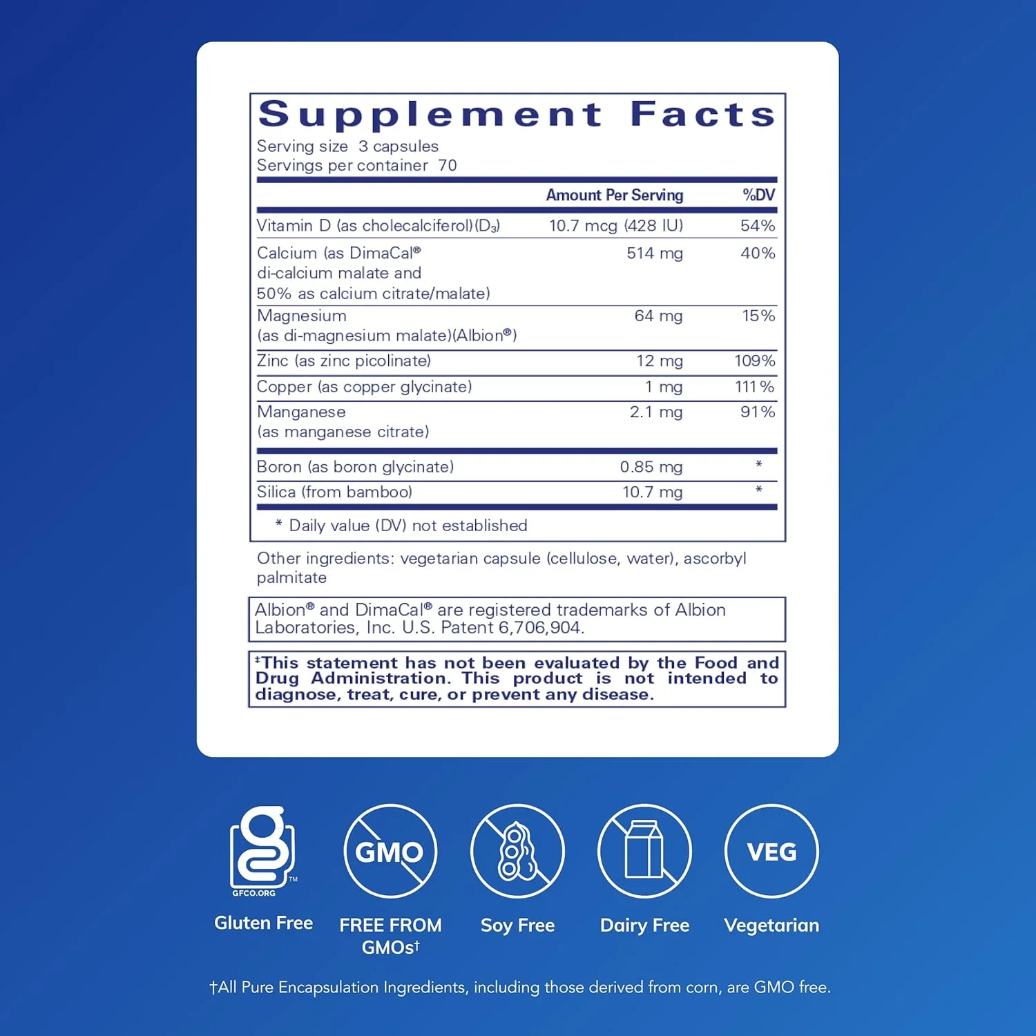 پیور انکپسولیشنز استئوبالانس | مکمل ضد آلرژی برای تقویت جذب کلسیم و افزایش مواد معدنی سالم استخوان* | 210 کپسول پیور انکپسولیشنز استئوبالانس | مکمل ضد آلرژی برای تقویت جذب کلسیم و افزایش مواد معدنی سالم استخوان* | 210 کپسول