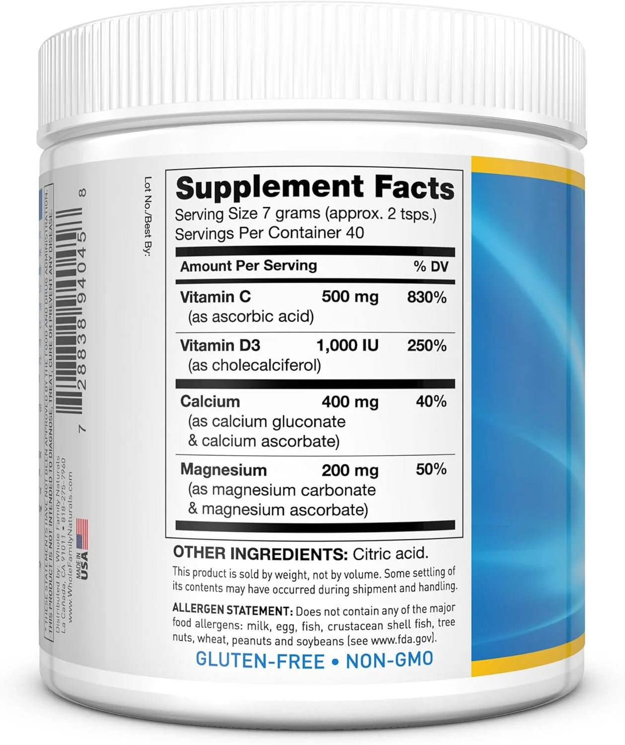 مکمل پودری کلسیم منیزیم Whole Family Naturals - CalMag Plus با ویتامین C و D3 - بدون گلوتن، غیر GMO، بدون طعم - نوشیدنی Cal Mag برای آرامش و کاهش استرس - Cal-Mag برای گرفتگی عضلات پا مکمل پودری کلسیم منیزیم Whole Family Naturals - CalMag Plus با ویتامین C و D3 - بدون گلوتن، غیر GMO، بدون طعم - نوشیدنی Cal Mag برای آرامش و کاهش استرس - Cal-Mag برای گرفتگی عضلات پا