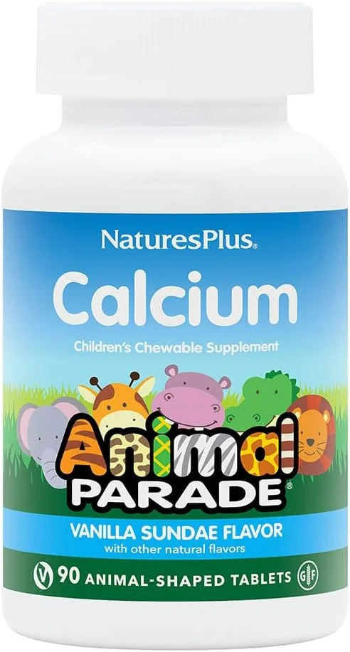 مکمل جویدنی کلسیم کودکان Nature's Plus، 90 قرص با طعم وانیلی ساندای به شکل حیوانات، حاوی کنسانتره های غذایی کامل، بدون گلوتن مکمل جویدنی کلسیم کودکان Nature's Plus، 90 قرص با طعم وانیلی ساندای به شکل حیوانات، حاوی کنسانتره های غذایی کامل، بدون گلوتن