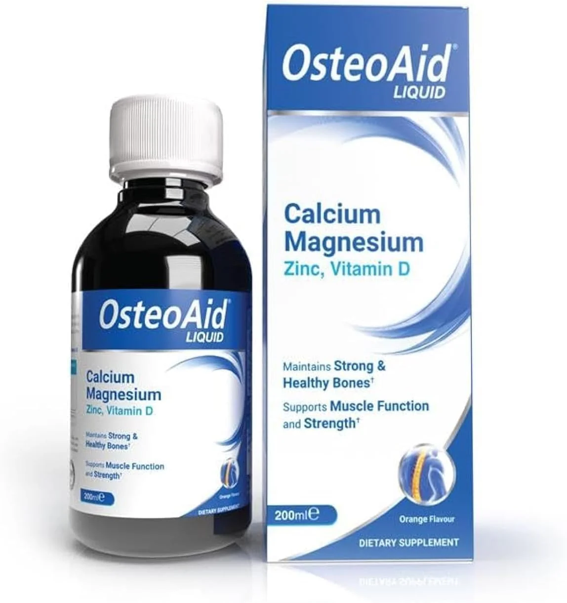 مایع استئو اید اورجینال ویتال هلث کر | حاوی کلسیم، منیزیم، ویتامین D، روی | که به حفظ استخوان های قوی کمک می کند | ایده آل برای مردان، زنان و کودکان در هر سنی | 200 میلی لیتر