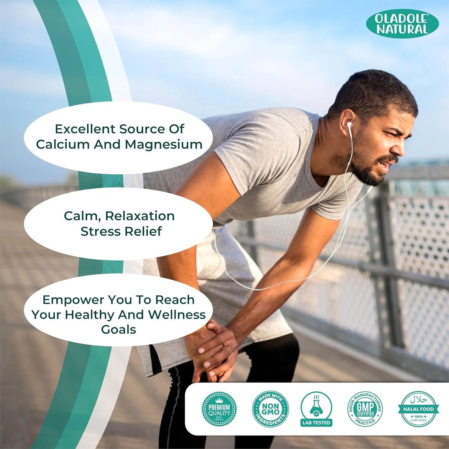 اولادول نچرال کلسیم و منیزیم - 1500 میلی گرم (120 قرص) | تقویت تراکم استخوان و مفاصل، آرامش عضلات، مدیریت استرس و متابولیسم، تقویت ایمنی | غیر تراریخته، بدون گلوتن