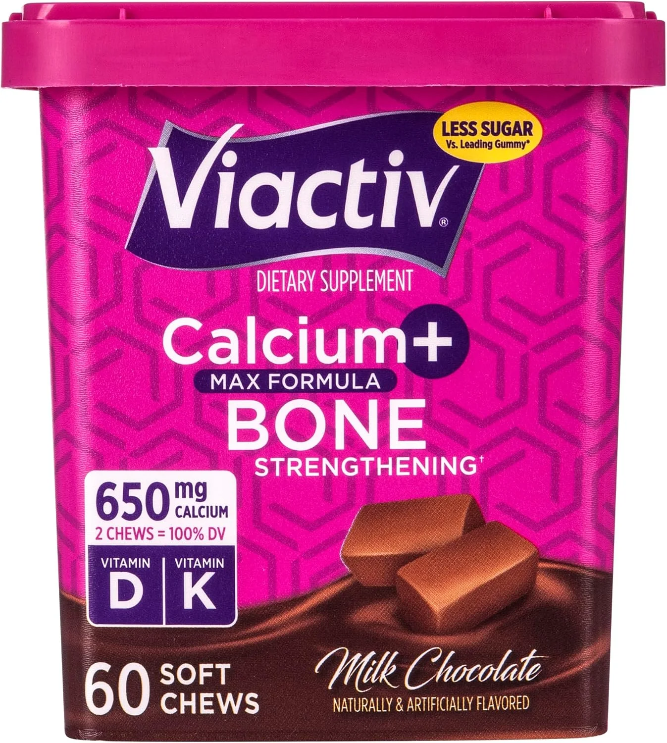 مکمل کلسیم + ویتامین D3 Viactiv، جویدنی نرم با طعم شکلات شیری، 60 عدد - مکمل غذایی کلسیم برای سلامت استخوان مکمل کلسیم + ویتامین D3 Viactiv، جویدنی نرم با طعم شکلات شیری، 60 عدد - مکمل غذایی کلسیم برای سلامت استخوان