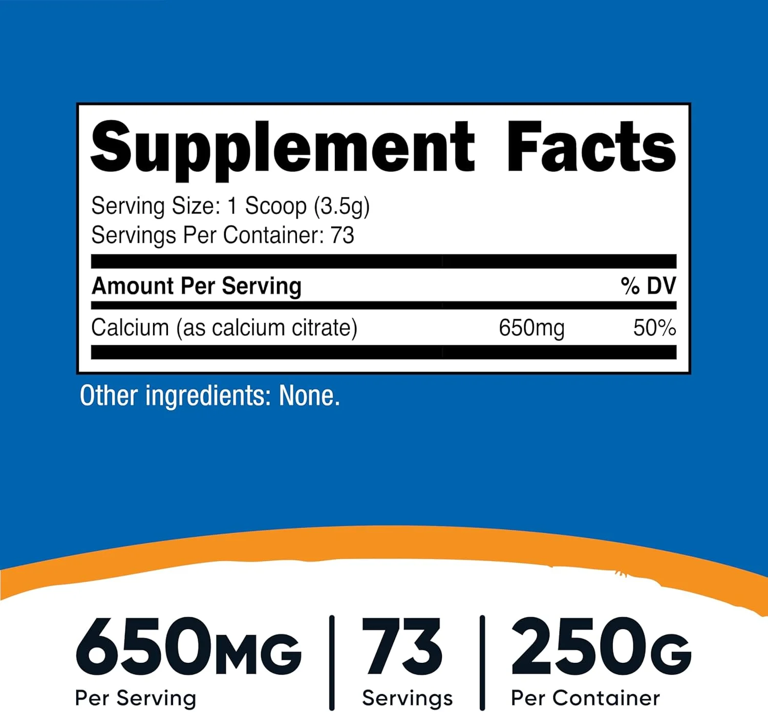 پودر سیترات کلسیم خالص Nutricost (250 گرم) (بدون طعم) پودر سیترات کلسیم خالص Nutricost (250 گرم) (بدون طعم)