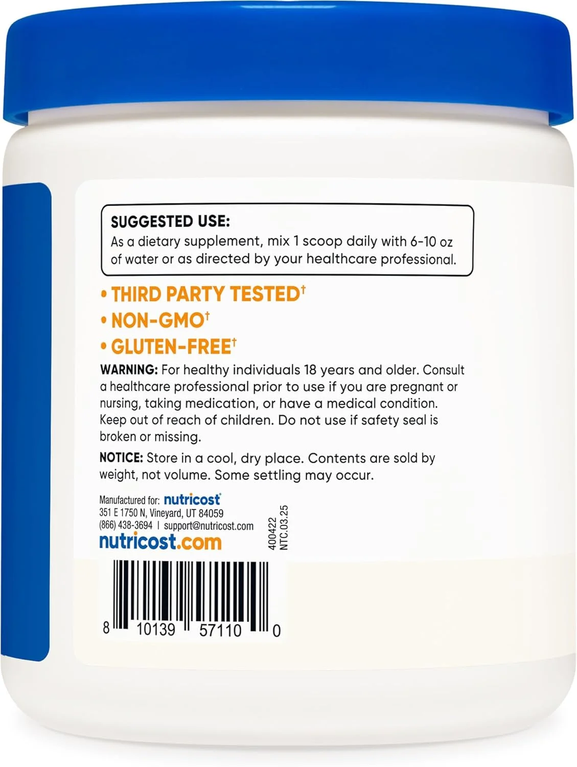 پودر سیترات کلسیم خالص Nutricost (250 گرم) (بدون طعم) پودر سیترات کلسیم خالص Nutricost (250 گرم) (بدون طعم)