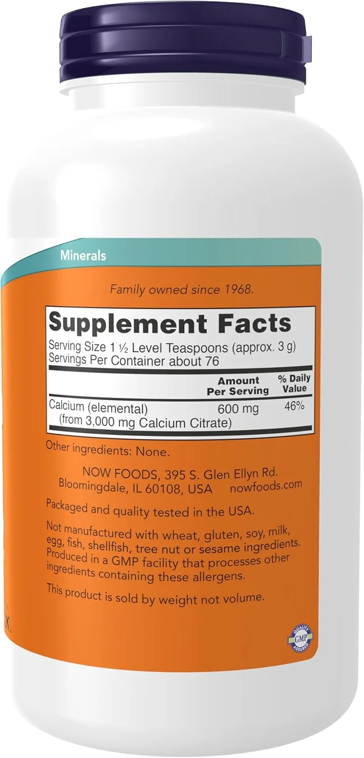 NOW Foods - پودر سیترات کلسیم 227 گرم NOW Foods - پودر سیترات کلسیم 227 گرم