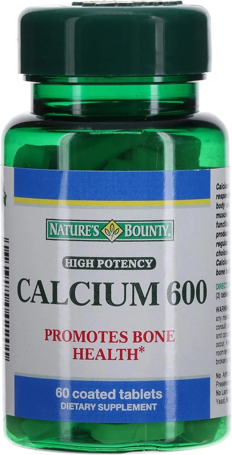 مکمل کلسیم 600 با قدرت بالا Nature's Bounty، 60 قرص مکمل کلسیم 600 با قدرت بالا Nature's Bounty، 60 قرص