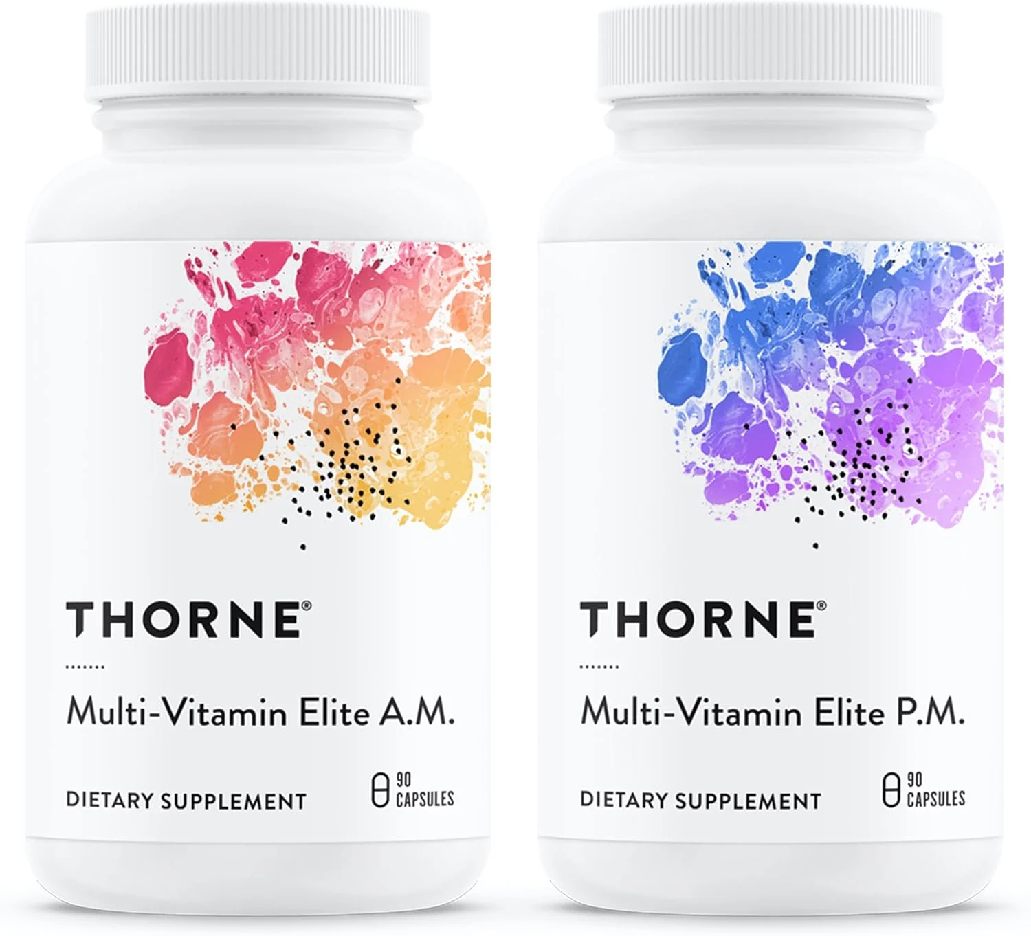 مولتی ویتامین الیت THORNE - مکمل غذایی روزانه - فرمول صبحگاهی از تولید انرژی سلولی پشتیبانی می کند و فرمول عصرگاهی از خواب آرام پشتیبانی می کند - فاقد گلوتن، فاقد لبنیات - 180 کپسول - 30 سروینگ مولتی ویتامین الیت THORNE - مکمل غذایی روزانه - فرمول صبحگاهی از تولید انرژی سلولی پشتیبانی می کند و فرمول عصرگاهی از خواب آرام پشتیبانی می کند - فاقد گلوتن، فاقد لبنیات - 180 کپسول - 30 سروینگ