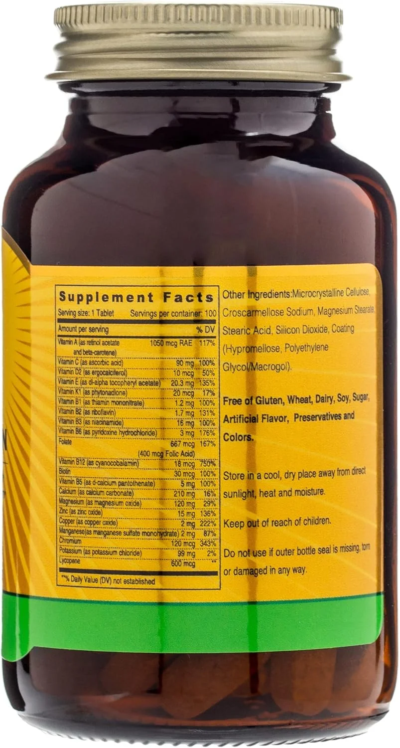 سان شاین نوتریشن آ تا زد مولتی ویتامین آقایان 100 عددی | برای تامین نیازهای روزانه تغذیه سان شاین نوتریشن آ تا زد مولتی ویتامین آقایان 100 عددی | برای تامین نیازهای روزانه تغذیه