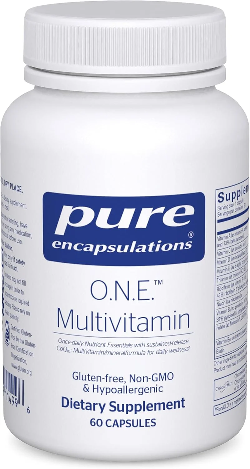 مولتی ویتامین روزانه Pure Encapsulations O.N.E. - مولتی ویتامین یک بار در روز با کمپلکس آنتی اکسیدانی متافولین، کوآنزیم Q10 و لوتئین برای حمایت از بینایی، عملکرد شناختی و سلامت سلولی* - 60 کپسول مولتی ویتامین روزانه Pure Encapsulations O.N.E. - مولتی ویتامین یک بار در روز با کمپلکس آنتی اکسیدانی متافولین، کوآنزیم Q10 و لوتئین برای حمایت از بینایی، عملکرد شناختی و سلامت سلولی* - 60 کپسول
