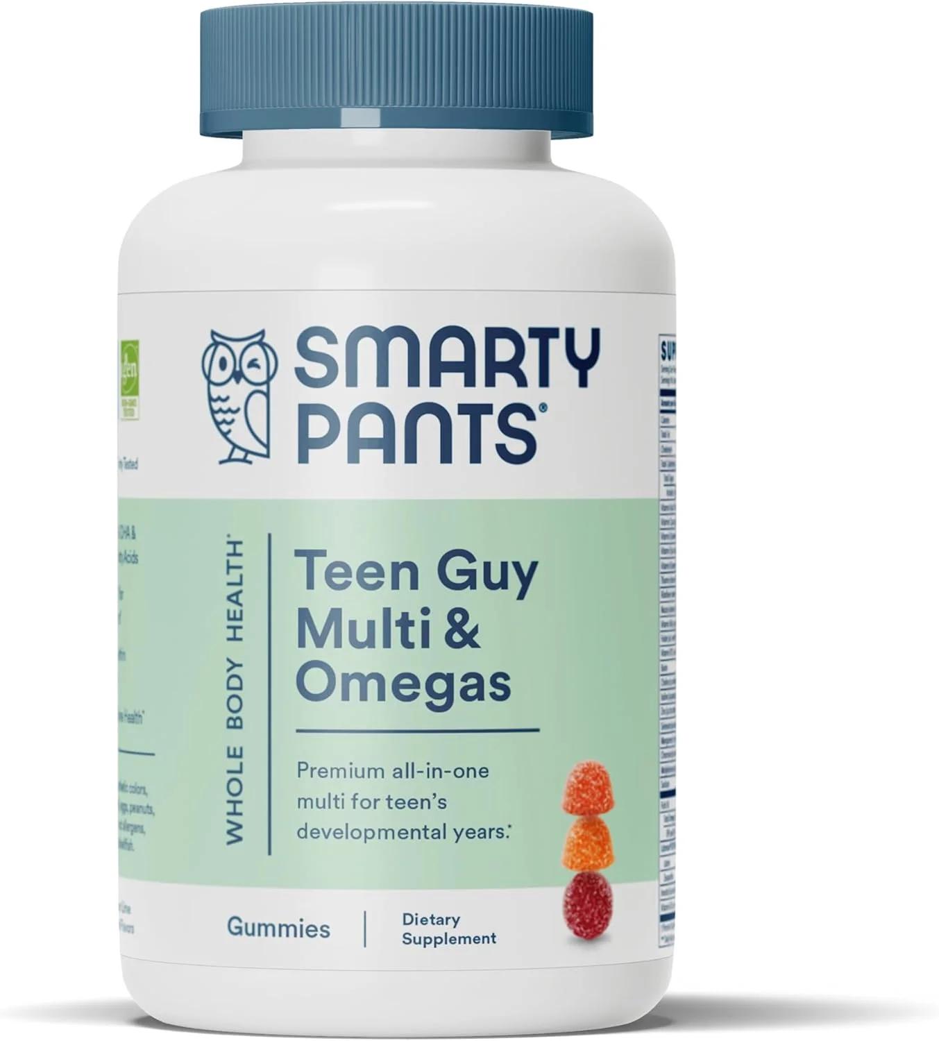 مولتی ویتامین کامل روزانه پاستیلی پسران نوجوان SmartyPants حاوی ویتامین D3، لوتئین/زآگزانتین، 120 عدد