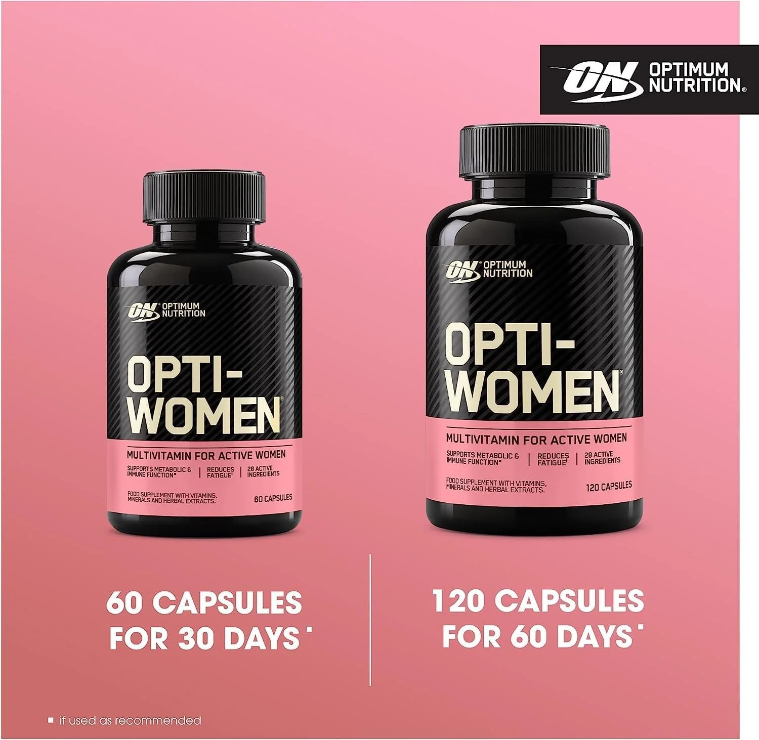 اپتیموم نوتریشن (ON) Opti-Women، ویتامین C، روی و D برای حمایت از سیستم ایمنی، کپسول های مکمل مولتی ویتامین روزانه زنان با 23 ویتامین و مواد معدنی/ 600 میکروگرم اسید فولیک/ 18 میلی گرم آهن - 120 کپسول اپتیموم نوتریشن (ON) Opti-Women، ویتامین C، روی و D برای حمایت از سیستم ایمنی، کپسول های مکمل مولتی ویتامین روزانه زنان با 23 ویتامین و مواد معدنی/ 600 میکروگرم اسید فولیک/ 18 میلی گرم آهن - 120 کپسول