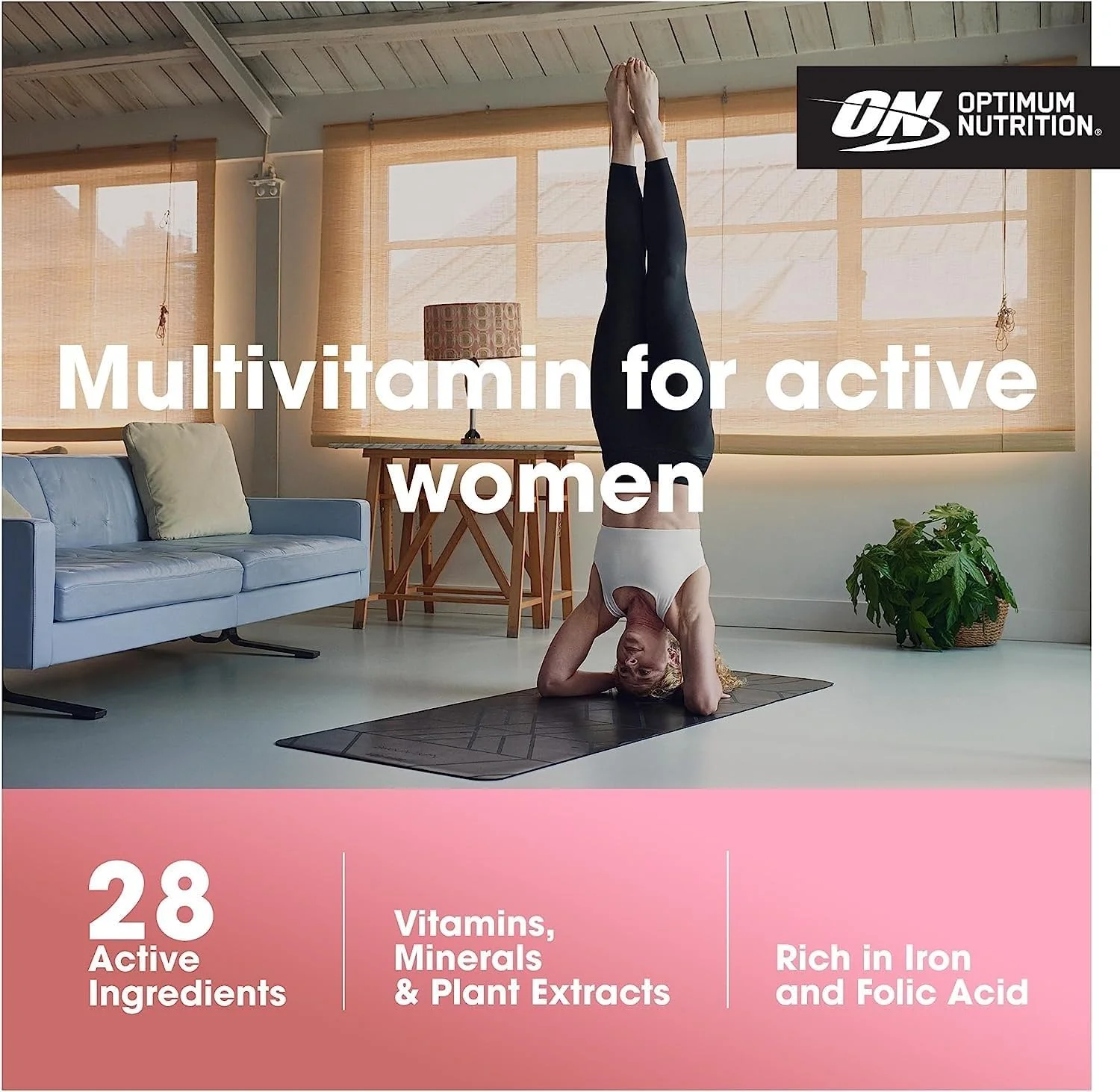 اپتیموم نوتریشن (ON) Opti-Women، ویتامین C، روی و D برای حمایت از سیستم ایمنی، کپسول های مکمل مولتی ویتامین روزانه زنان با 23 ویتامین و مواد معدنی/ 600 میکروگرم اسید فولیک/ 18 میلی گرم آهن - 120 کپسول اپتیموم نوتریشن (ON) Opti-Women، ویتامین C، روی و D برای حمایت از سیستم ایمنی، کپسول های مکمل مولتی ویتامین روزانه زنان با 23 ویتامین و مواد معدنی/ 600 میکروگرم اسید فولیک/ 18 میلی گرم آهن - 120 کپسول