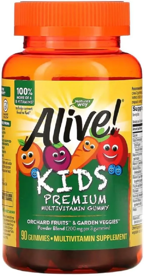 پاستیل مولتی ویتامین کودکان نیچرز وی Alive (طعم طبیعی پرتقال و توت) پاستیل مولتی ویتامین کودکان نیچرز وی Alive (طعم طبیعی پرتقال و توت)