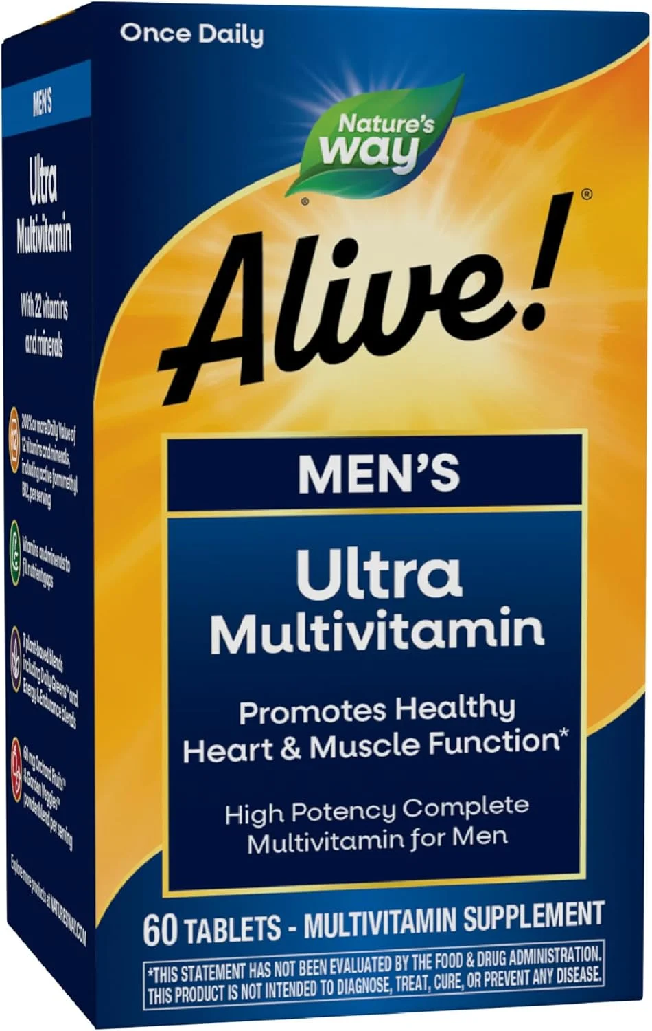 Nature's Way, Alive. مولتی ویتامین یک بار در روز، 60 قرص Nature's Way, Alive. مولتی ویتامین یک بار در روز، 60 قرص