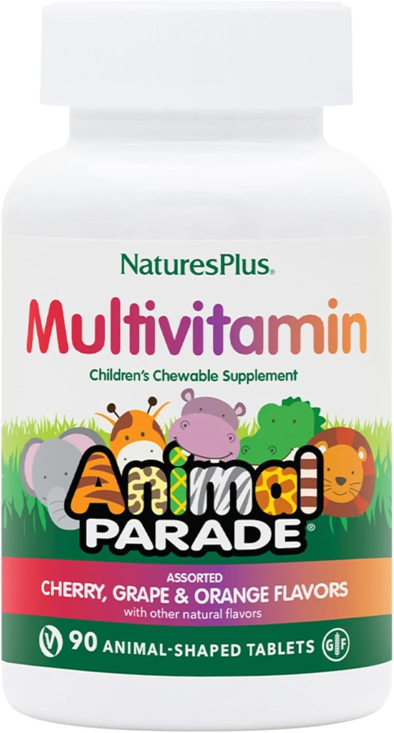 مکمل جویدنی مولتی ویتامین کودکان Nature's Plus، ۹۰ قرص به شکل حیوانات - طعم گیلاس، انگور و پرتقال (مخلوط) - برای تولید انرژی طبیعی و سلامت کلی مکمل جویدنی مولتی ویتامین کودکان Nature's Plus، ۹۰ قرص به شکل حیوانات - طعم گیلاس، انگور و پرتقال (مخلوط) - برای تولید انرژی طبیعی و سلامت کلی