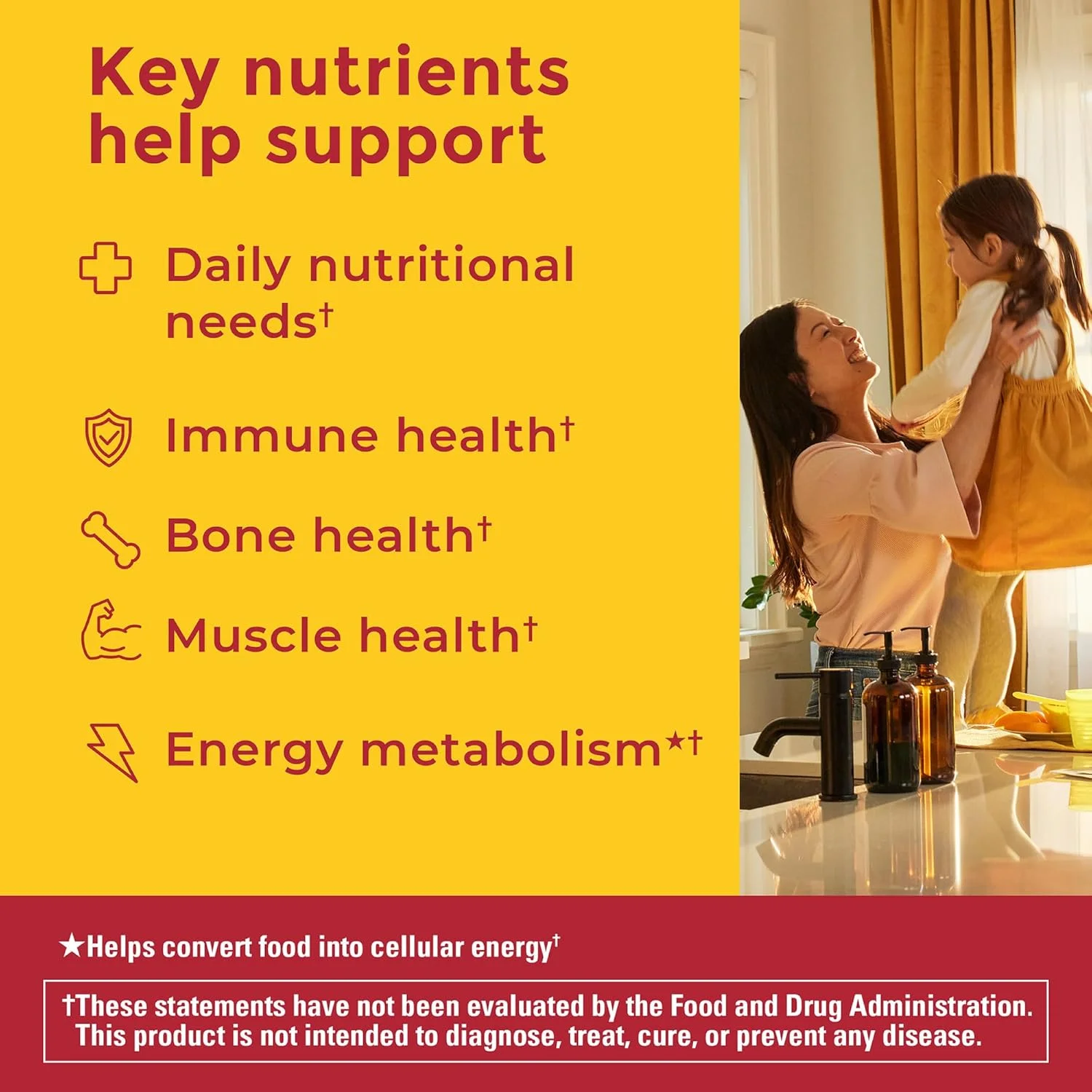 پاستیل مولتی ویتامین بدون شکر Nature Made، مکمل های ویتامین برای حمایت تغذیه روزانه، 90 پاستیل بدون شکر، تامین 45 روزه