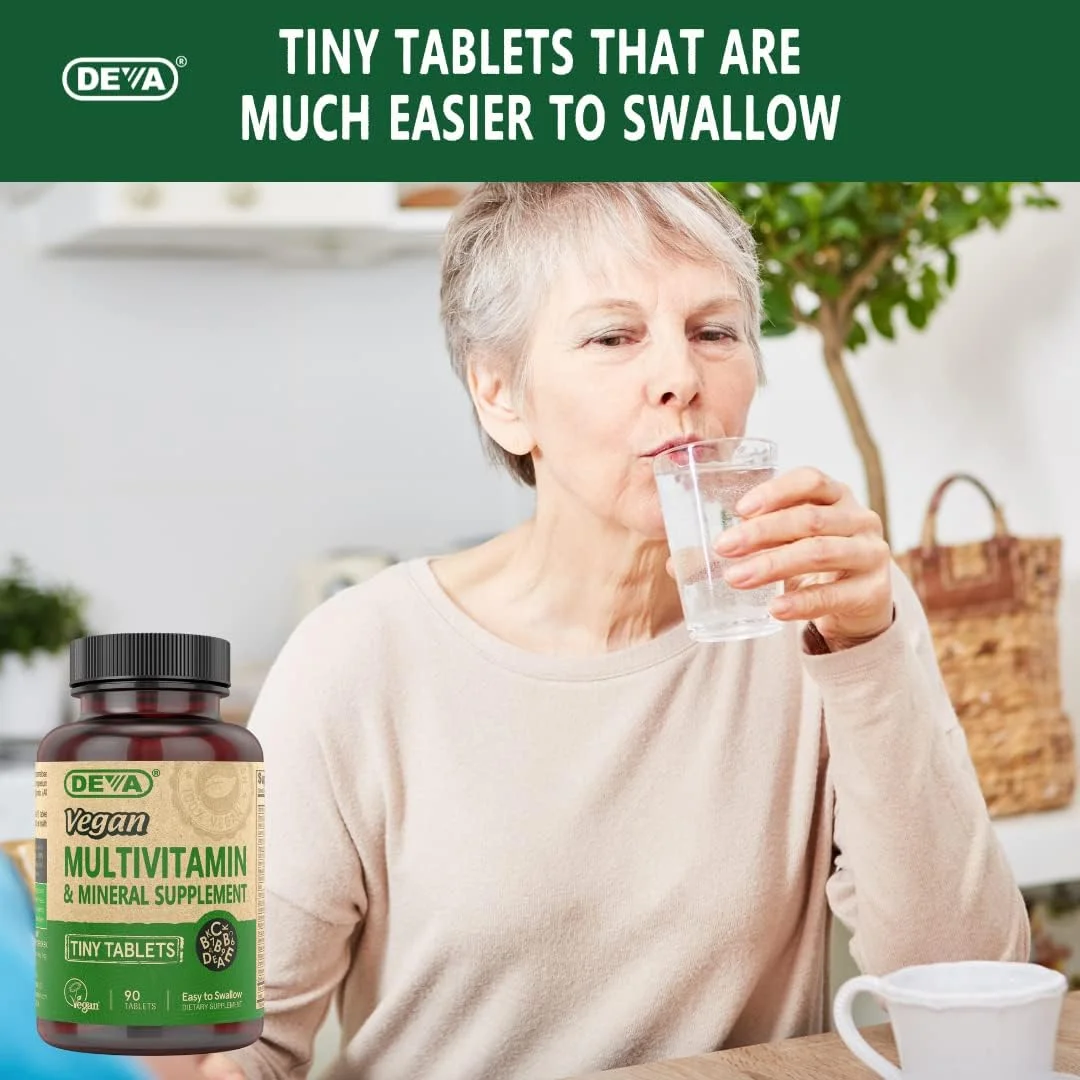 مولتی ویتامین گیاهی Deva، مکمل مواد معدنی، قرص های کوچک، بطری 90 عددی مولتی ویتامین گیاهی Deva، مکمل مواد معدنی، قرص های کوچک، بطری 90 عددی