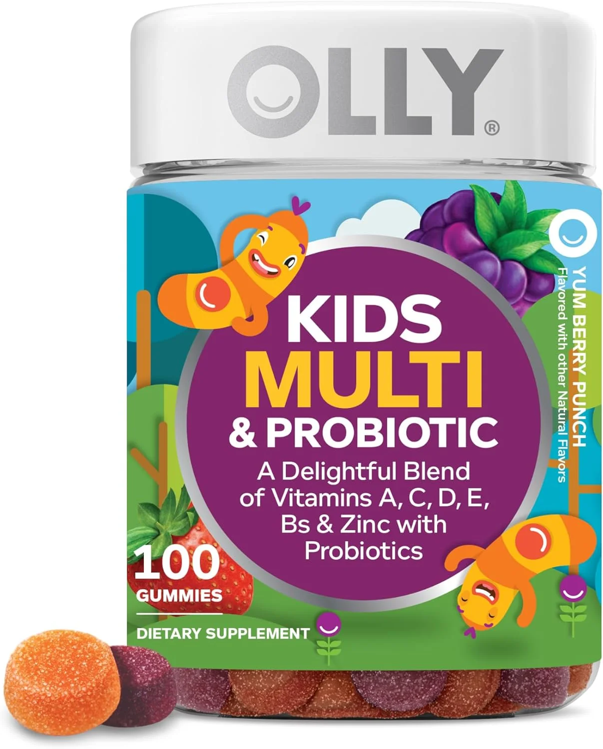 Olly Kids Multi + Probiotic Gummy Multivitamin (100 Gummies) Olly Kids Multi + Probiotic Gummy Multivitamin (100 Gummies)