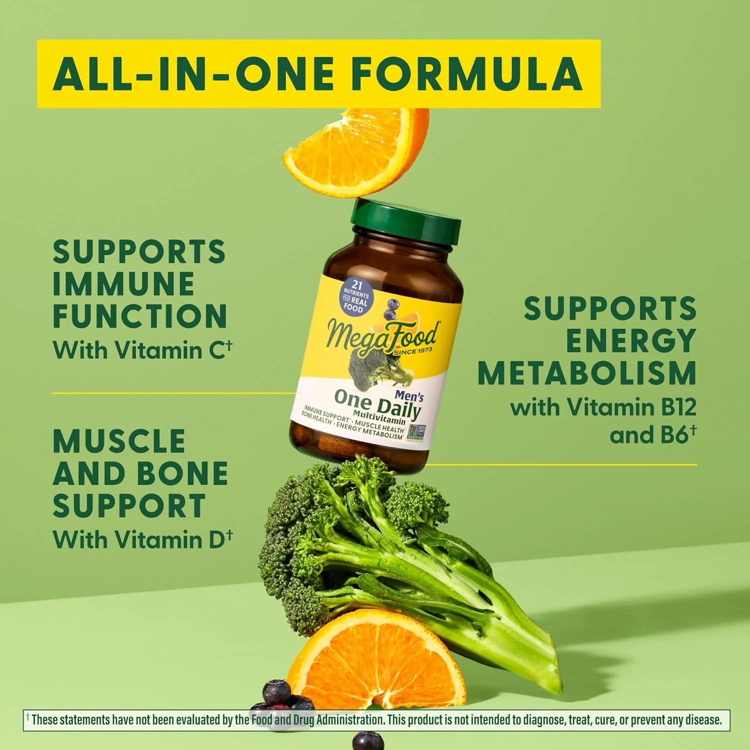MegaFood Men's One Daily - Multivitamin for Men with Zinc, Selenium, Vitamin B12, Vitamin B6, Vitamin D & Real Food - Immune Support Supplement - Muscle and Bone Health - Vegetarian - 90 Tabs MegaFood Men's One Daily - Multivitamin for Men with Zinc, Selenium, Vitamin B12, Vitamin B6, Vitamin D & Real Food - Immune Support Supplement - Muscle and Bone Health - Vegetarian - 90 Tabs