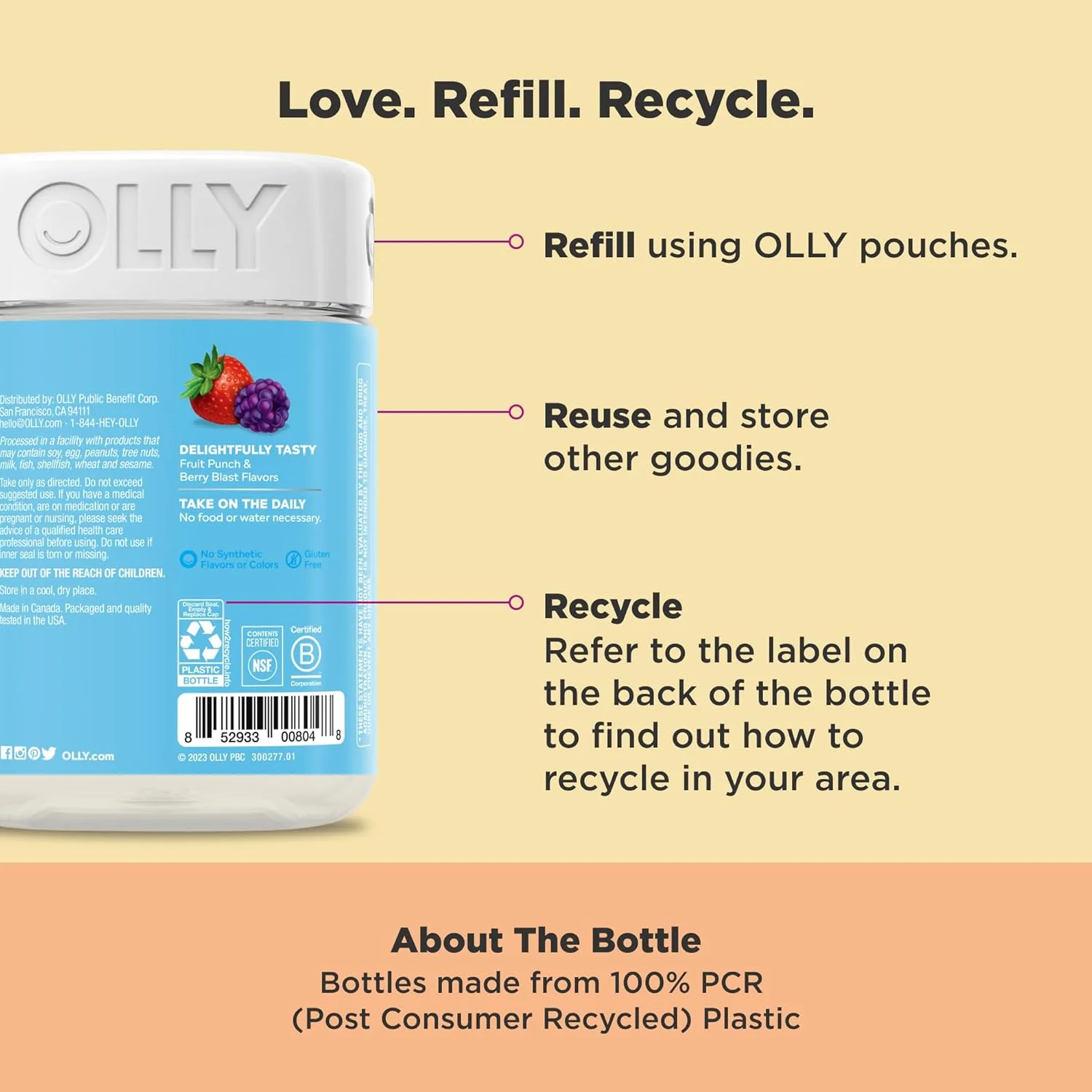 Olly Kids Multi + Probiotic Gummy Multivitamin (100 Gummies)