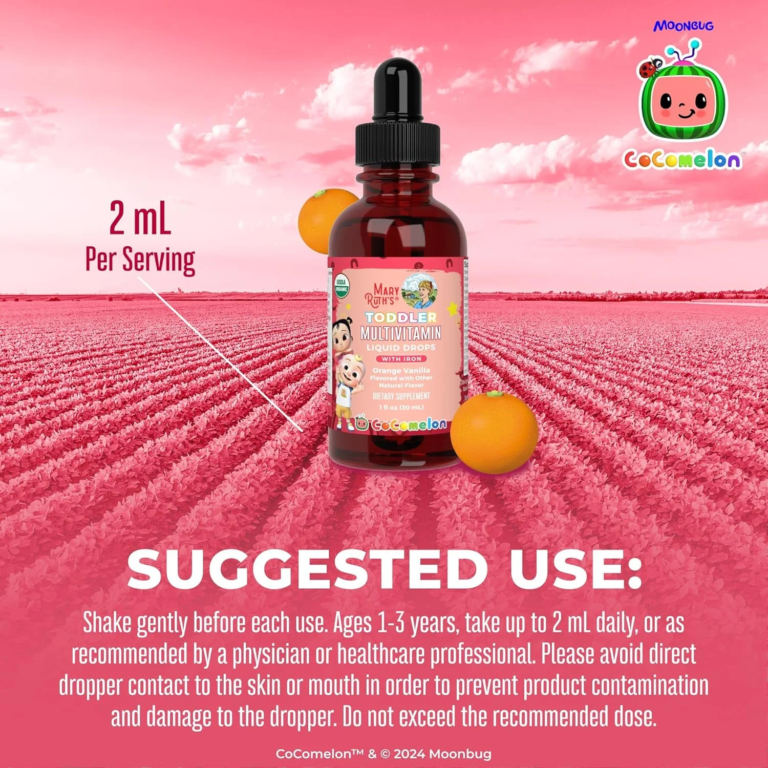 مولتی ویتامین و مولتی مینرال ارگانیک کوکوملون مری روث با آهن برای کودکان نوپا | USDA | بدون شکر | قطره های مایع مولتی ویتامین برای کودکان 1 تا 3 سال | پشتیبانی از سیستم ایمنی | وگان | غیر GMO | 1 اونس مایع مولتی ویتامین و مولتی مینرال ارگانیک کوکوملون مری روث با آهن برای کودکان نوپا | USDA | بدون شکر | قطره های مایع مولتی ویتامین برای کودکان 1 تا 3 سال | پشتیبانی از سیستم ایمنی | وگان | غیر GMO | 1 اونس مایع