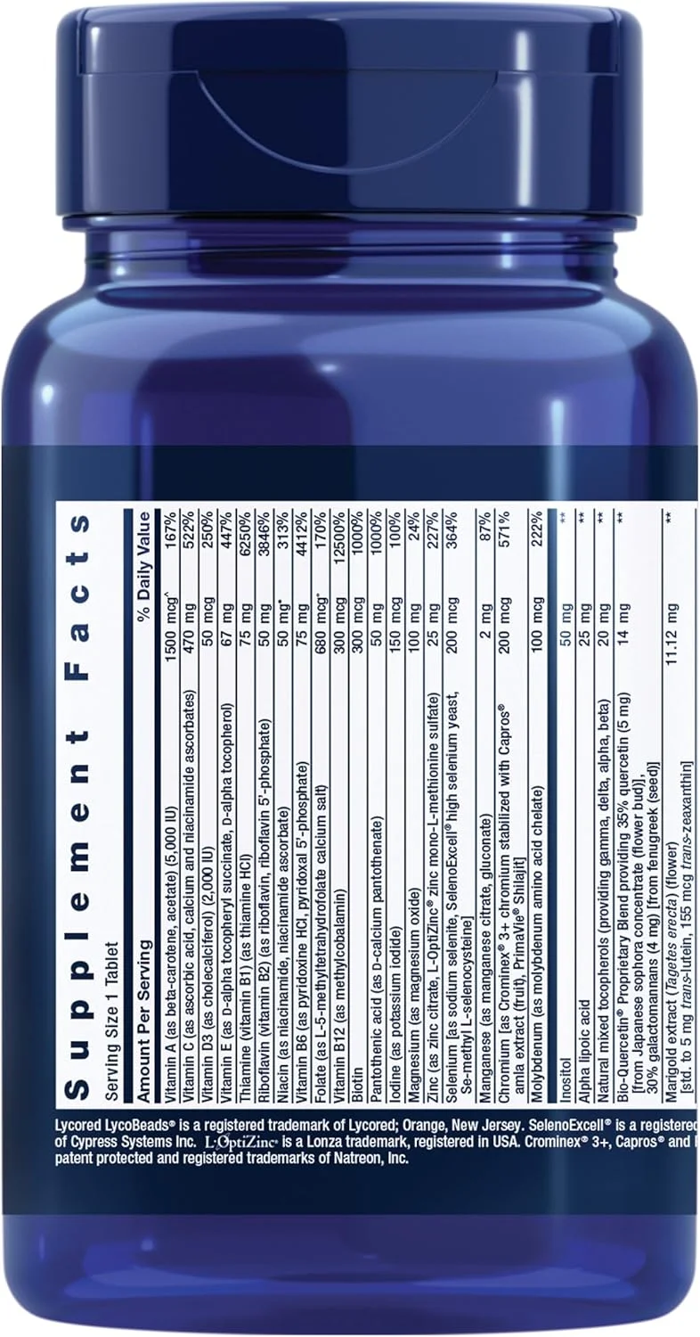 مولتی ویتامین یک بار در روز لایف اکستنشن - ویتامین ها و مواد معدنی ضروری - برای عملکرد سالم سیستم ایمنی، سلامت سلولی، عروق خونی، قلب و مغز - غیر GMO و بدون گلوتن - 60 قرص مولتی ویتامین یک بار در روز لایف اکستنشن - ویتامین ها و مواد معدنی ضروری - برای عملکرد سالم سیستم ایمنی، سلامت سلولی، عروق خونی، قلب و مغز - غیر GMO و بدون گلوتن - 60 قرص