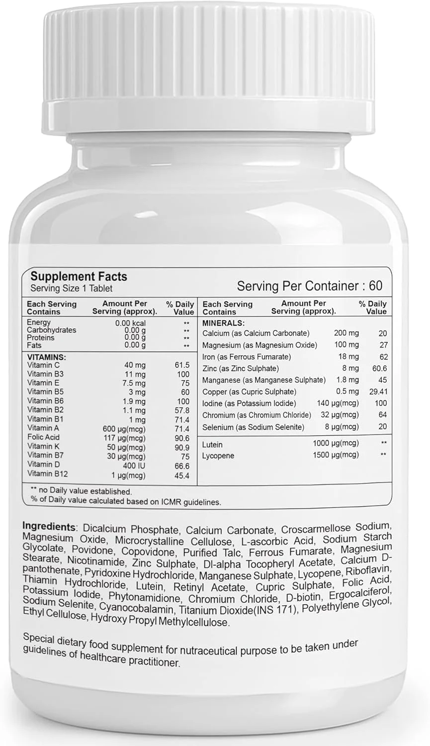 قرص های مولتی ویتامین و مولتی مینرال مخصوص بانوان Healthvit Cenvitan - 60 عدد قرص های مولتی ویتامین و مولتی مینرال مخصوص بانوان Healthvit Cenvitan - 60 عدد