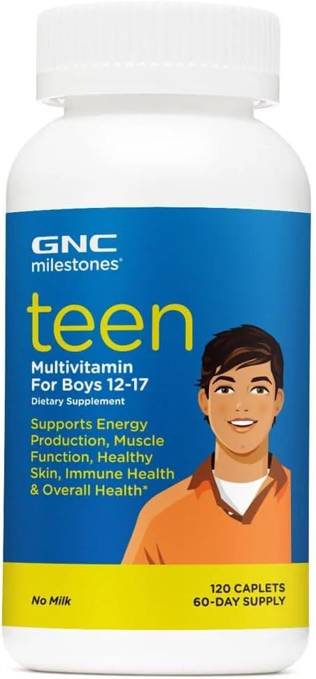 مولتی ویتامین نوجوانان پسرانه GNC MILESTONES مناسب 12 تا 17 سال مولتی ویتامین نوجوانان پسرانه GNC MILESTONES مناسب 12 تا 17 سال